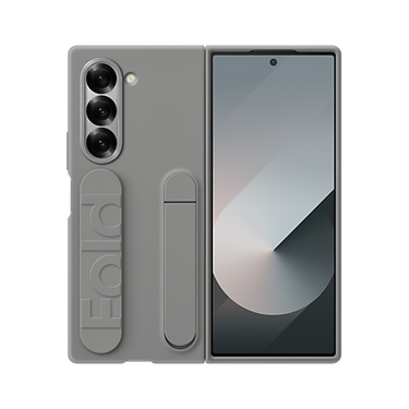 Samsung Silicone Case with Stand and Grip for Galaxy Z Fold6 - Grey